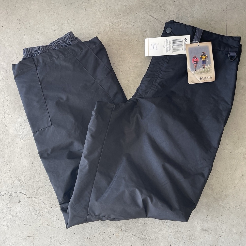 Vintage Columbia Plateau Ridge Ski Snow Pants Fleece Lined Men's Large Black